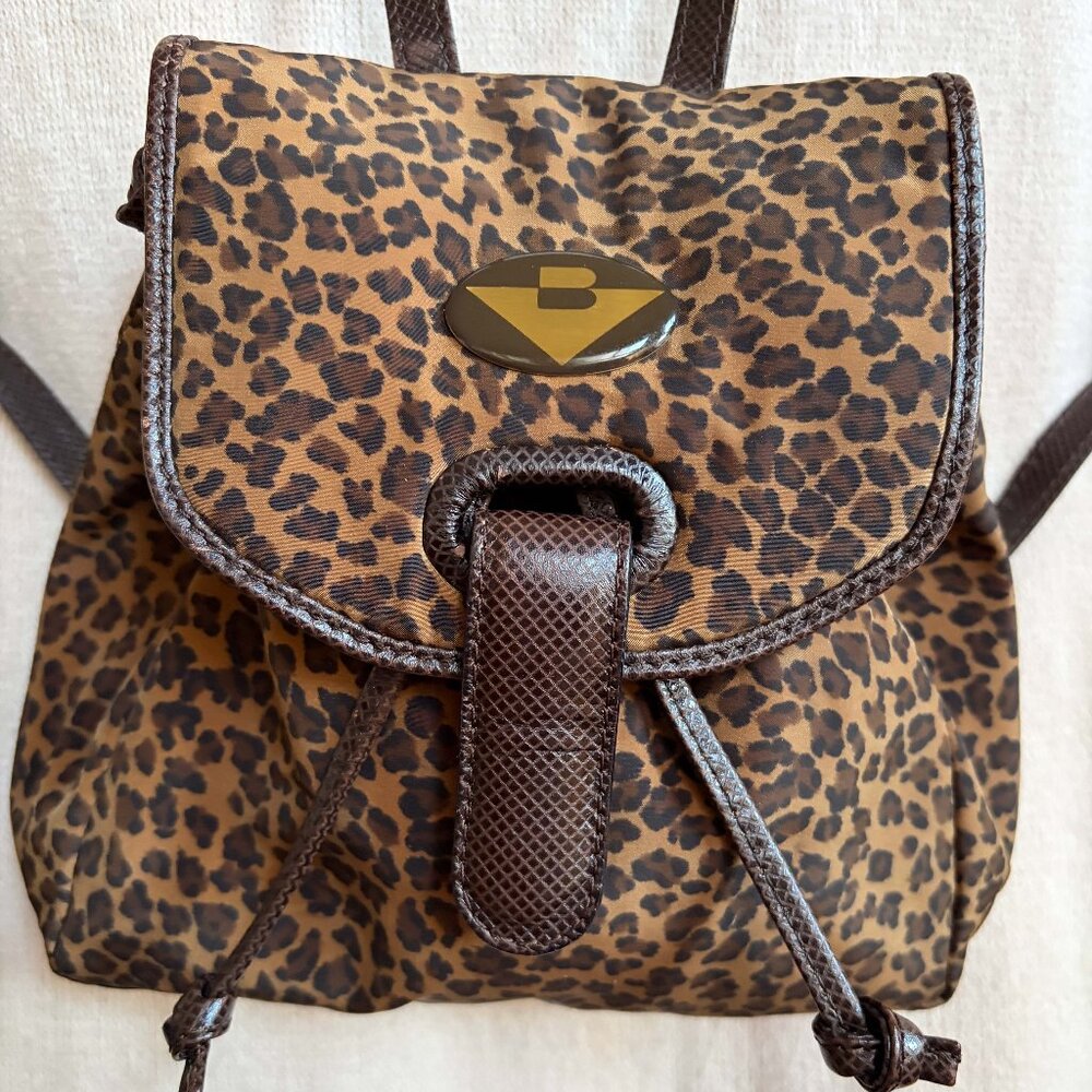 Bottega Veneta Leopard Print Mini Backpack